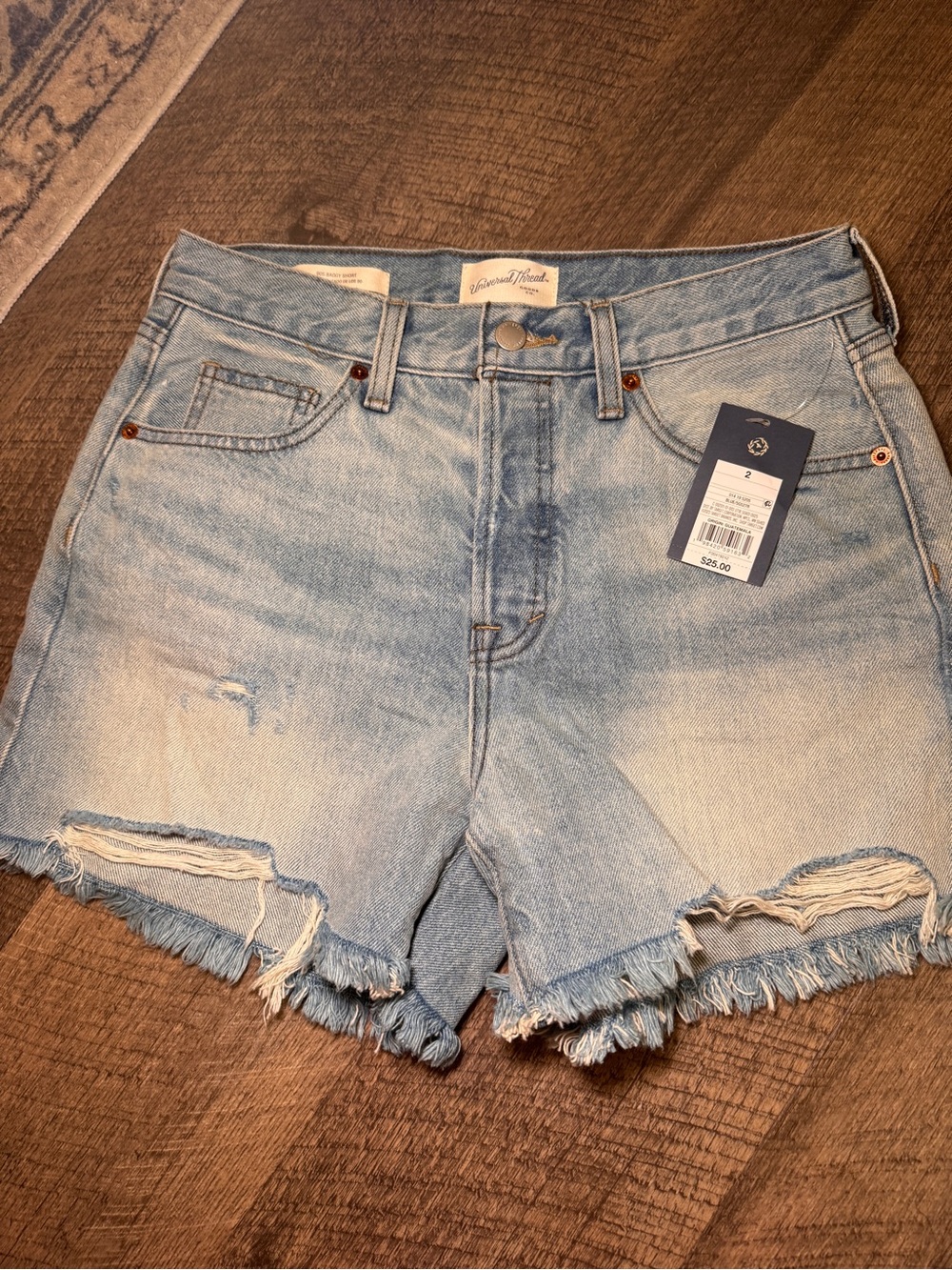 Universal Threads Blue Distressed Denim Shorts